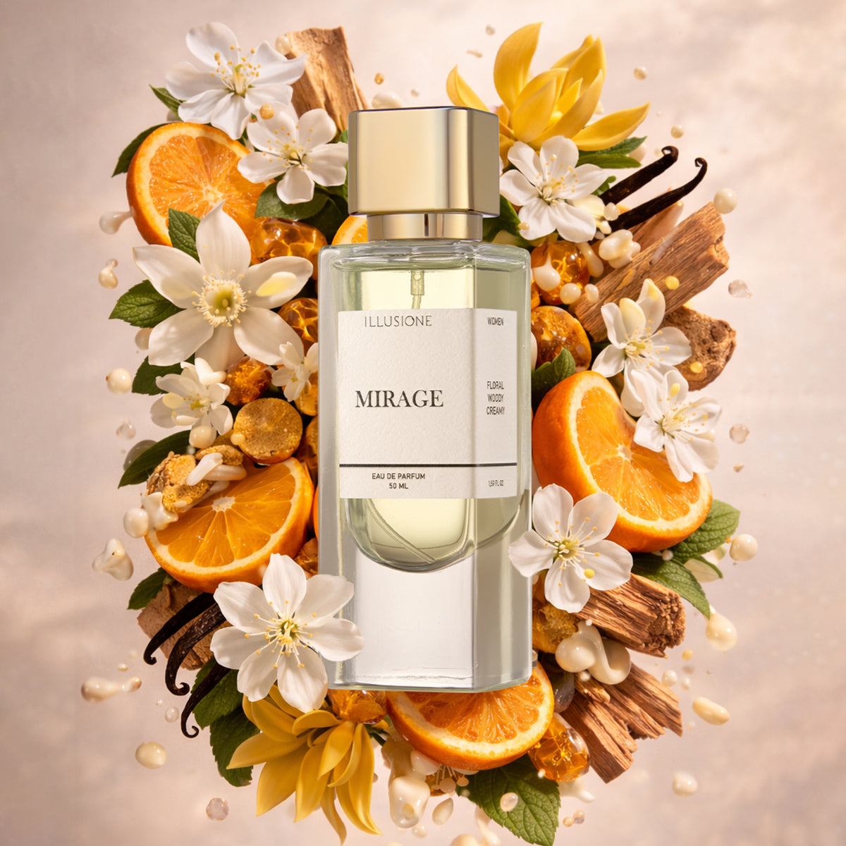Mirage Edp Kadın Parfüm 50ml | Çiçeksi-Odunsu-Kremsi | Portakal Çiçeği, Sümbülteber, Vanilya, Misk