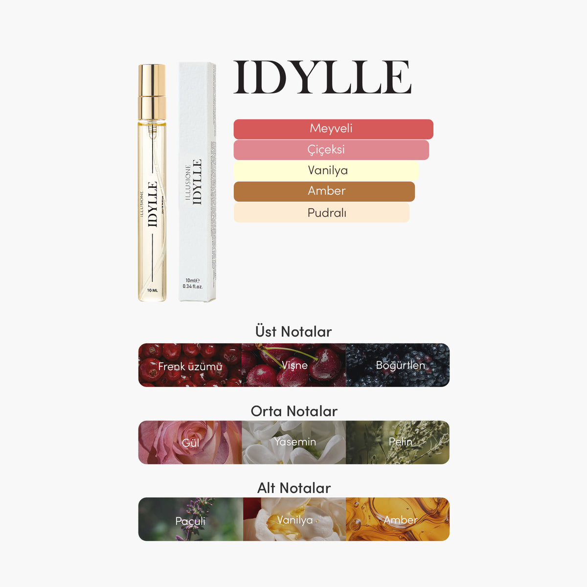 Idylle EDP Kadın Parfüm 10ml | Seyahat Boy | Meyveli - Şekerli - Çiçeksi