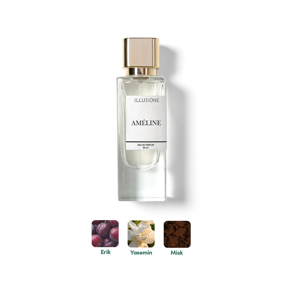 Améline EDP Kadın Parfüm 50ml | Pudramsı - Çiçeksi - Ferah | Yasemin, Misk