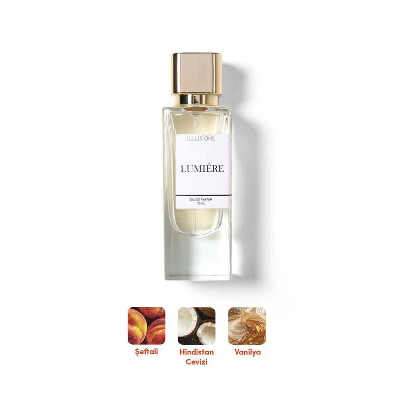 Lumière Edp Kadın Parfüm 50ml | Tatlı - Vanilya - Gurme | Narenciye, Müge, Orkide, Misk