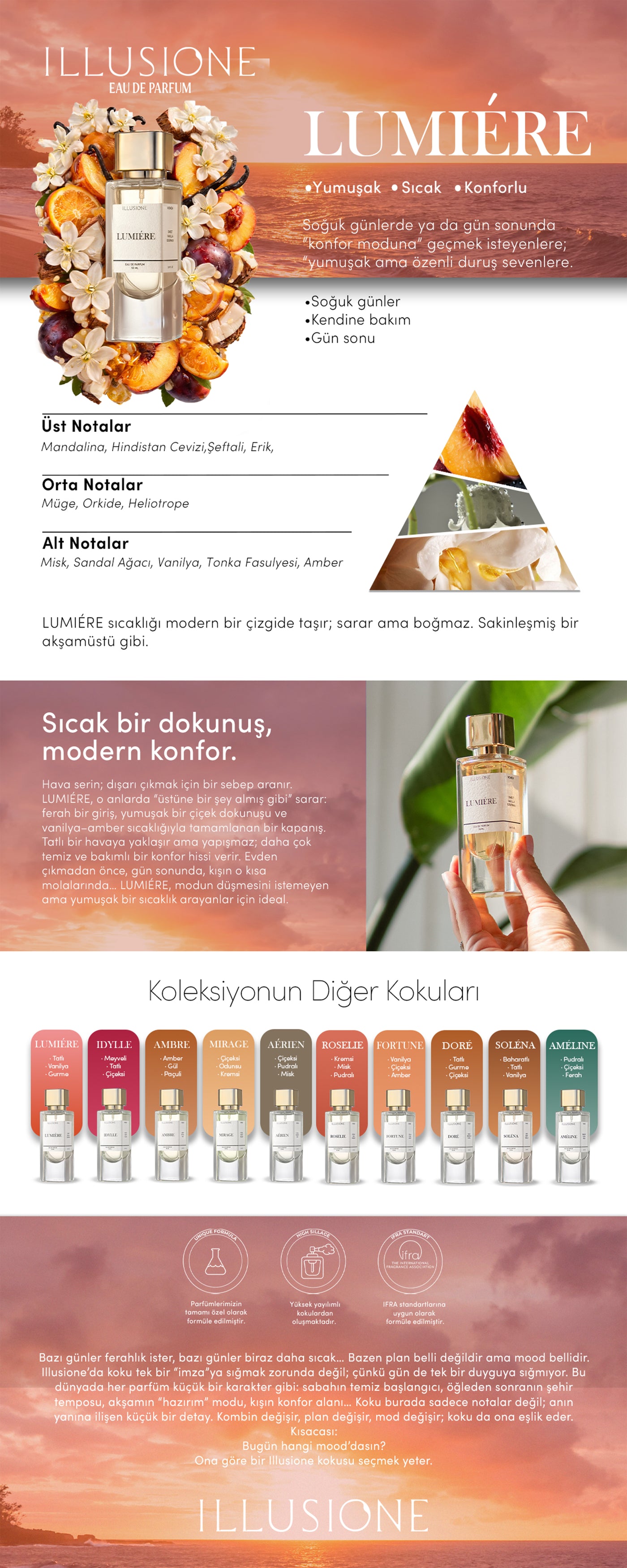 Lumière Edp Kadın Parfüm 50ml | Tatlı - Vanilya - Gurme | Narenciye, Müge, Orkide, Misk